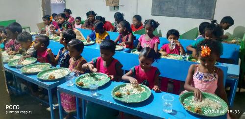 Logos Apostolic orphans feeding at Gudiwada India