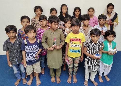 The orphan group in Faisalabad, Pakistan.